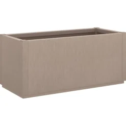 Kukkalaatikko puutarhaan vaaleanruskea 80x36x35 cm PP (68778)