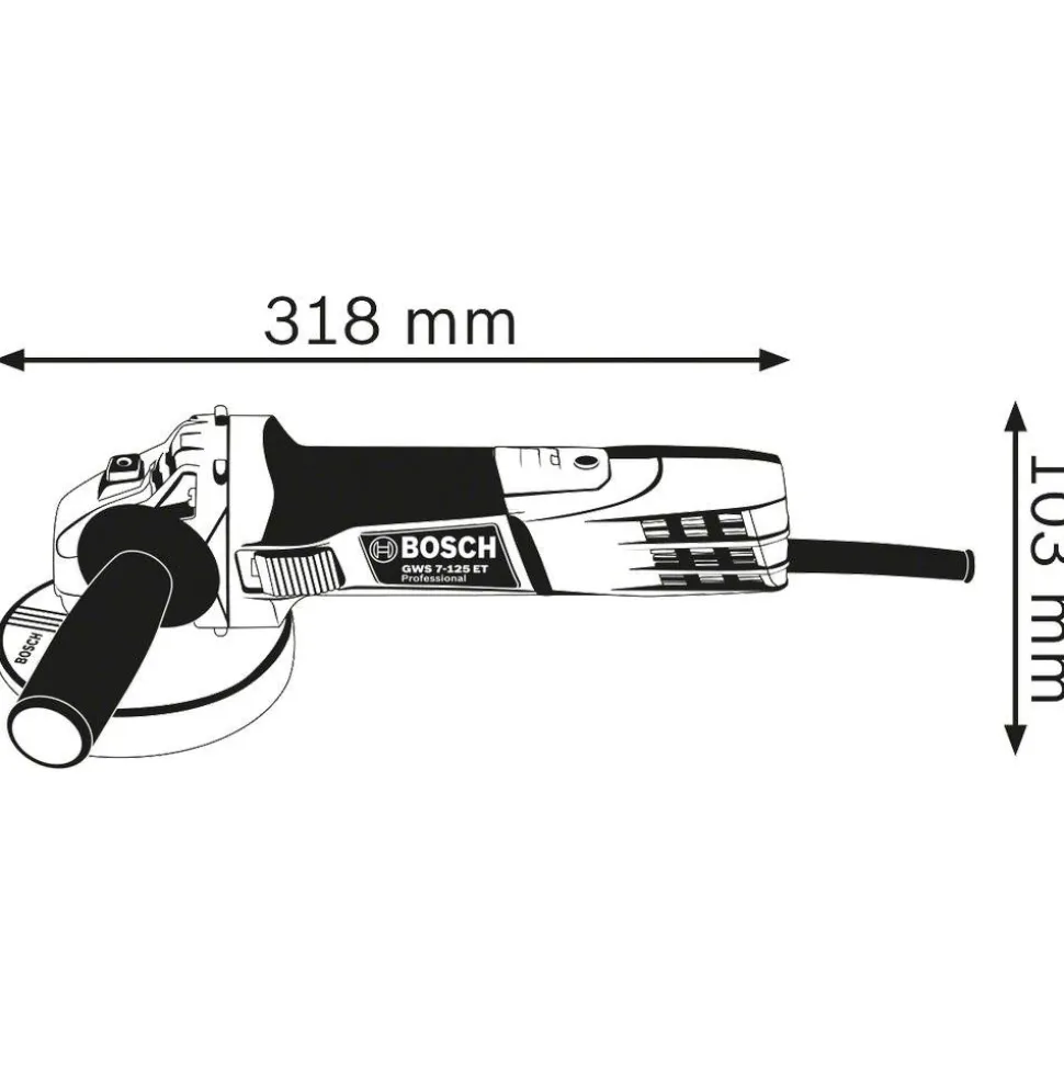 Kulmahiomakone Bosch Professional GWS 7-125 Compact