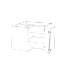 Kulmakaapin runko Ideal Keittiöt 710x900x900mm valkoinen