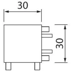Kulmaliitin Airam Linear LED -valaisimille oikea