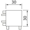 Kulmaliitin Airam Linear LED -valaisimille vasen