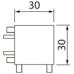 Kulmaliitin Airam Linear LED -valaisimille vasen