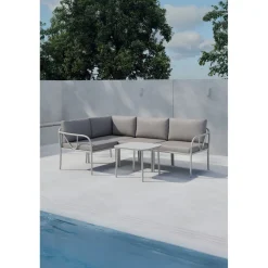 Kulmasohva terassille Venture Home Hydra, sohvapöydällä, 4-istuttava, greige