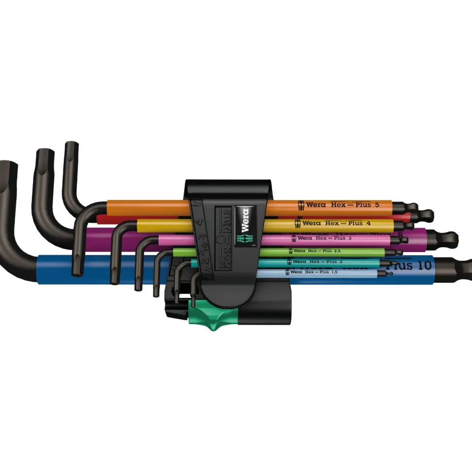 Kuusiokoloavainsarja Wera 950/9 Hex-Plus, 1, 5–10mm, 9 kpl