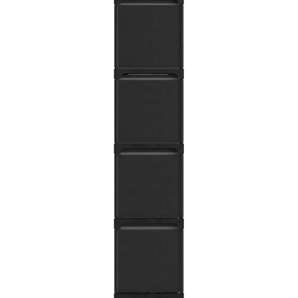 12 kuution esittelyhylly + laatikot musta 103x30x141 cm