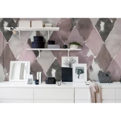 Kuvatapetti Rebel Walls Big Harlequin Plum non-woven mittatilaus