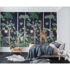 Kuvatapetti Rebel Walls Giraffe's Stroll Nightfall non-woven mittatilaus