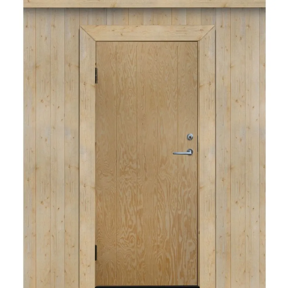 Kylmävaraston ovi Jabo Ljusdal 80x190cm vasen, käsittelemätön urajyrsitty vaneri