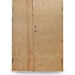 Kylmävaraston pariovi Jabo Ljusdal 130x190cm, käsittelemätön urajyrsitty vaneri