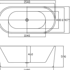 Kylpyamme Bathlife Ideal pyöreä 160 cm