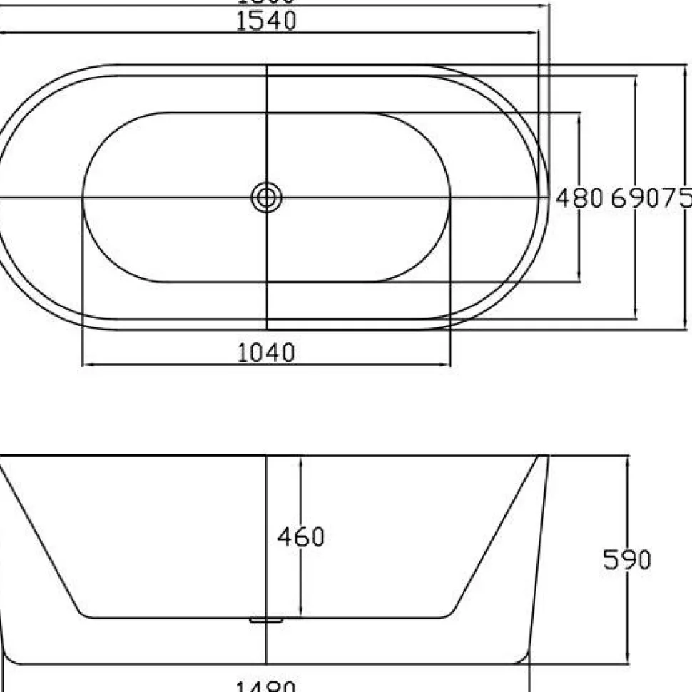 Kylpyamme Bathlife Ideal pyöreä 160 cm