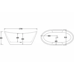 Kylpyamme Bathlife Ideal Relax 170 cm