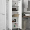 Kylpyhuoneen kaappi Linento Furniture Arizona 2, 59.4x173.6cm, valkoinen