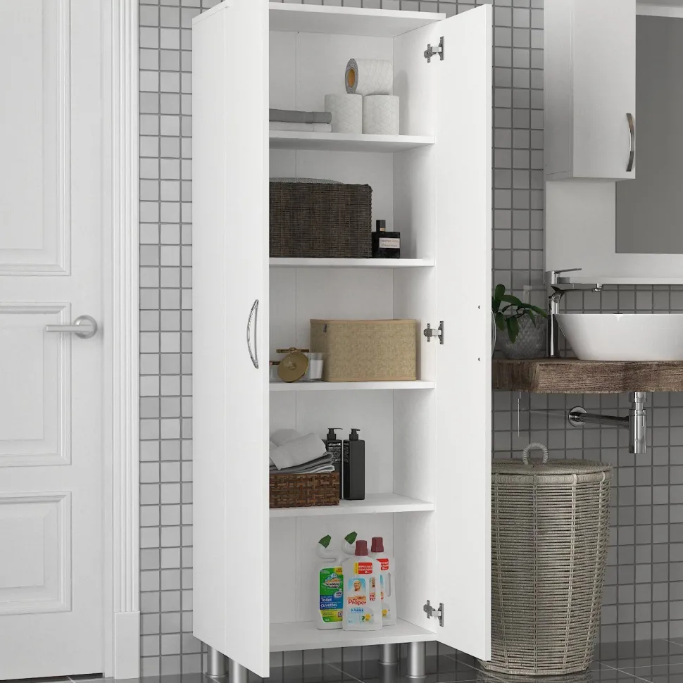 Kylpyhuoneen kaappi Linento Furniture Arizona 2, 59.4x173.6cm, valkoinen