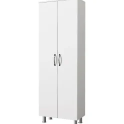 Kylpyhuoneen kaappi Linento Furniture Arizona 2, 59.4x173.6cm, valkoinen