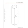 Kylpyhuoneen kaappi Linento Furniture Selin, 35x179cm, valkoinen