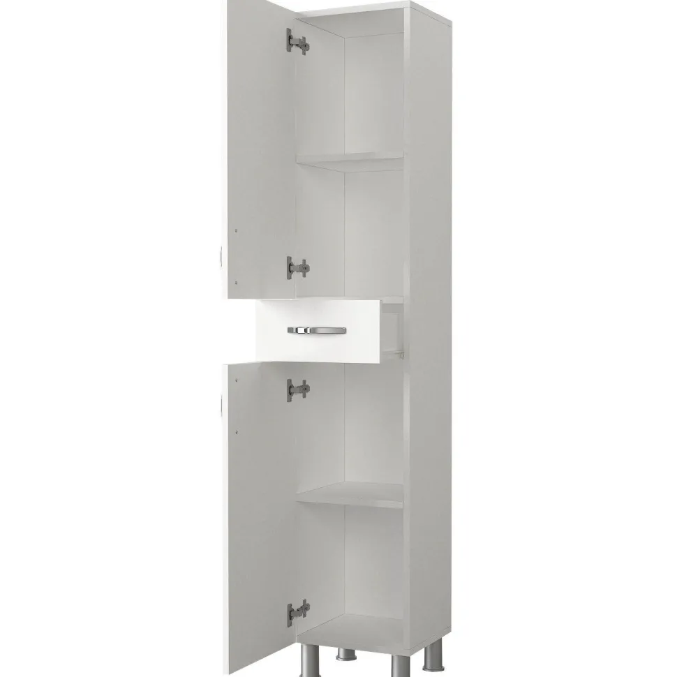 Kylpyhuoneen kaappi Linento Furniture Selin, 35x179cm, valkoinen