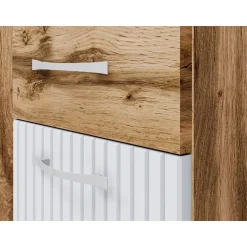 Kylpyhuoneen kalusteryhmä pesualtaalla ALBA MDF, beige/valkoinen (6241)
