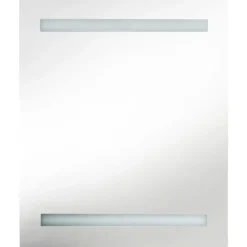 Kylpyhuoneen LED-Peilikaappi kiiltävä valkoinen 50x14x60 cm (26486)