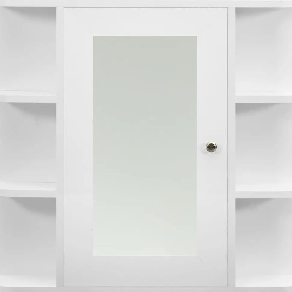 Kylpyhuoneen peilikaappi valkoinen 66x17x63 cm mdf
