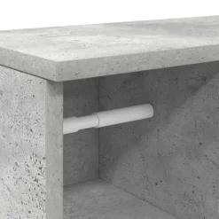 Kylpyhuonekaappi rullatelineellä Betoninharmaa 39x22x90 cm (58527)