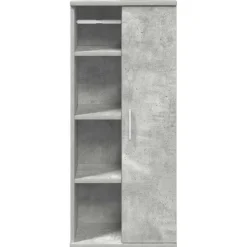 Kylpyhuonekaappi rullatelineellä Betoninharmaa 39x22x90 cm (58527)