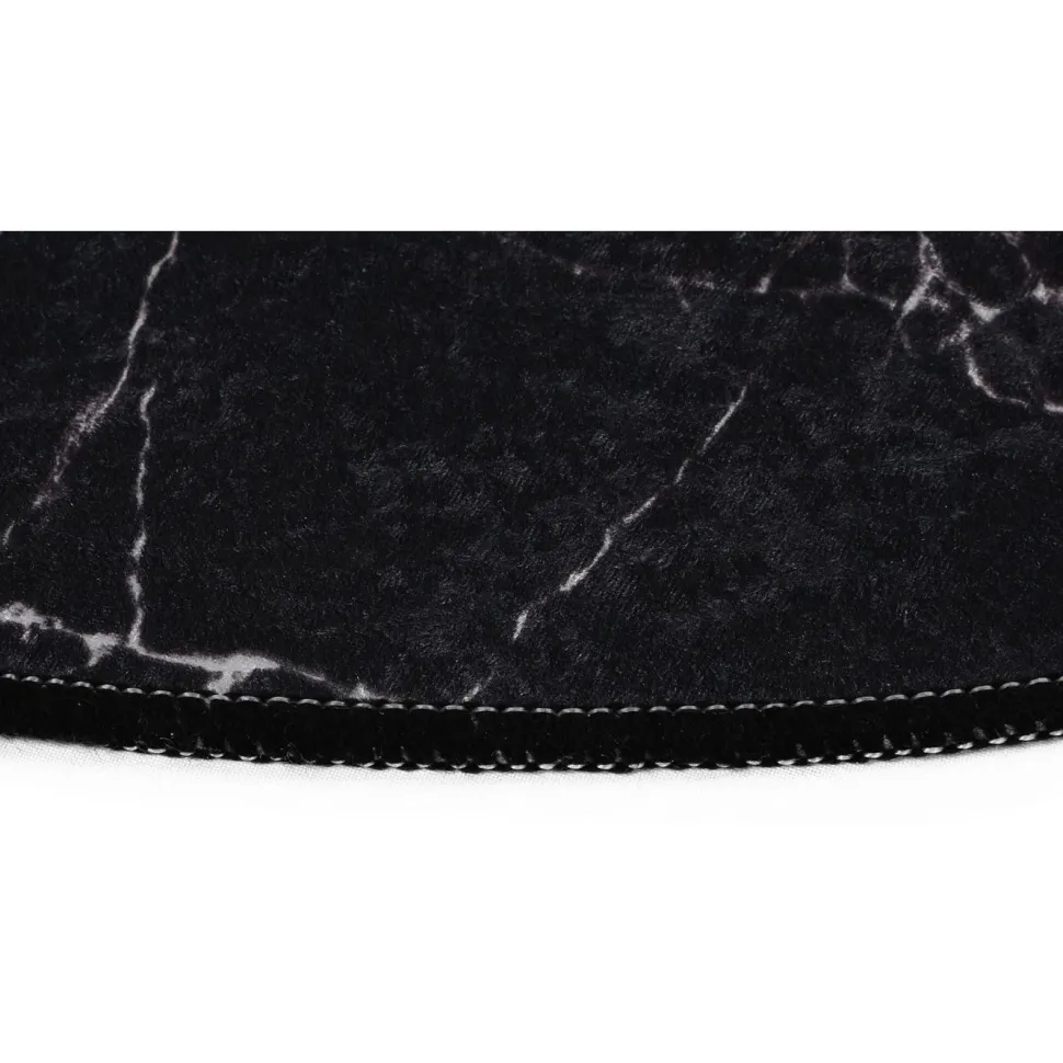 Kylpyhuonemattosetti Linento Marble Oval, 2kpl, musta