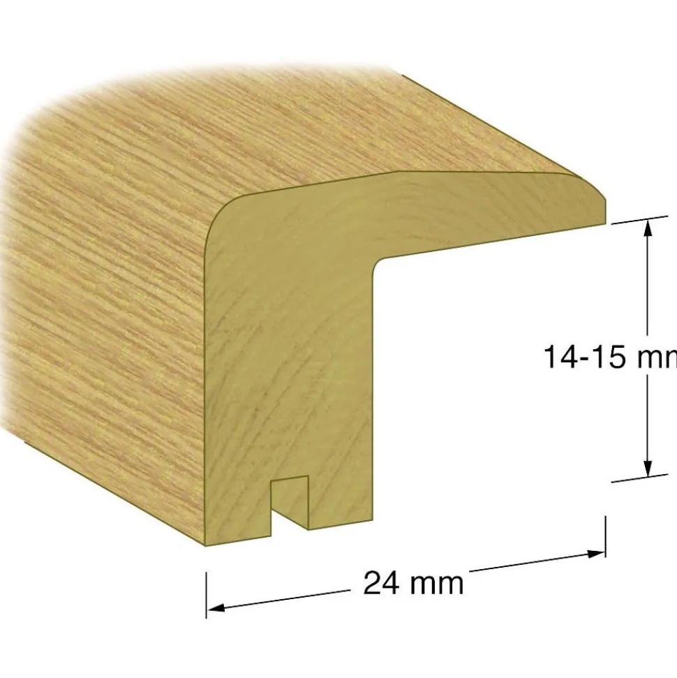 Kynnyslista Lundbergs Natur 24mm tammi lakattu, eri kokoja