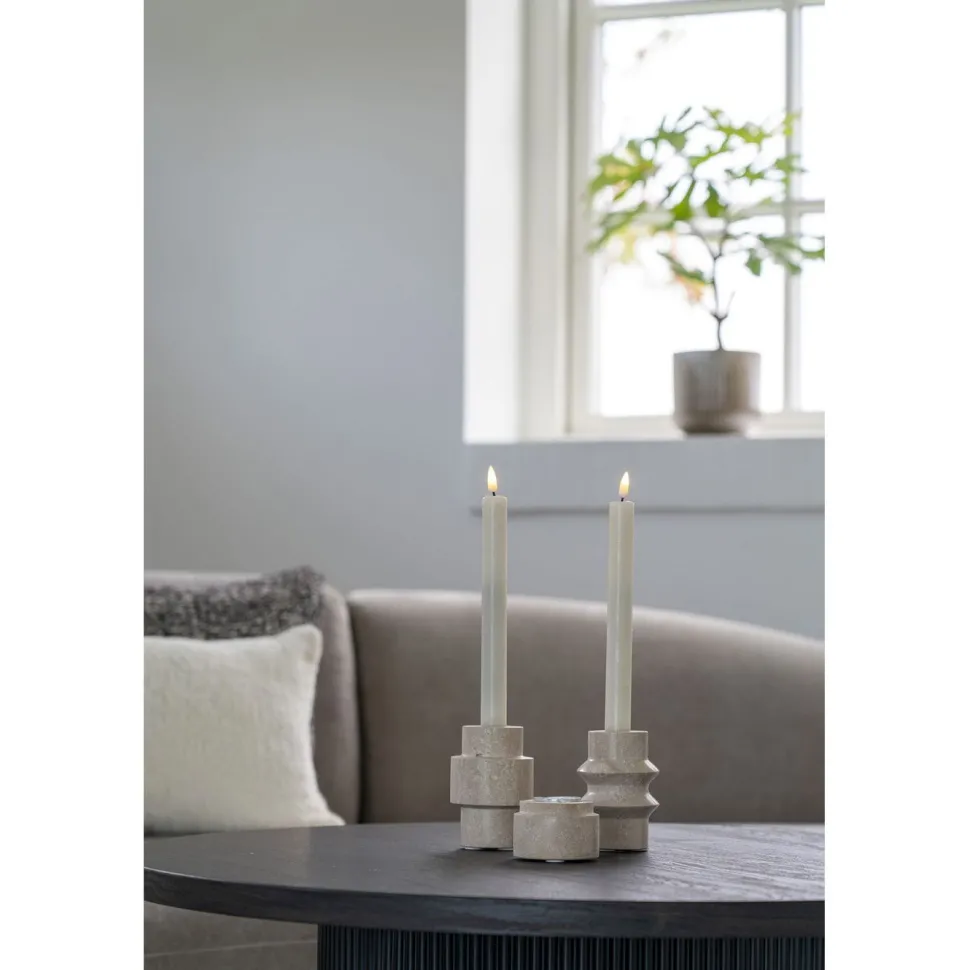 Kynttilänjalka House Nordic, ø7x10cm, aalto, travertiini