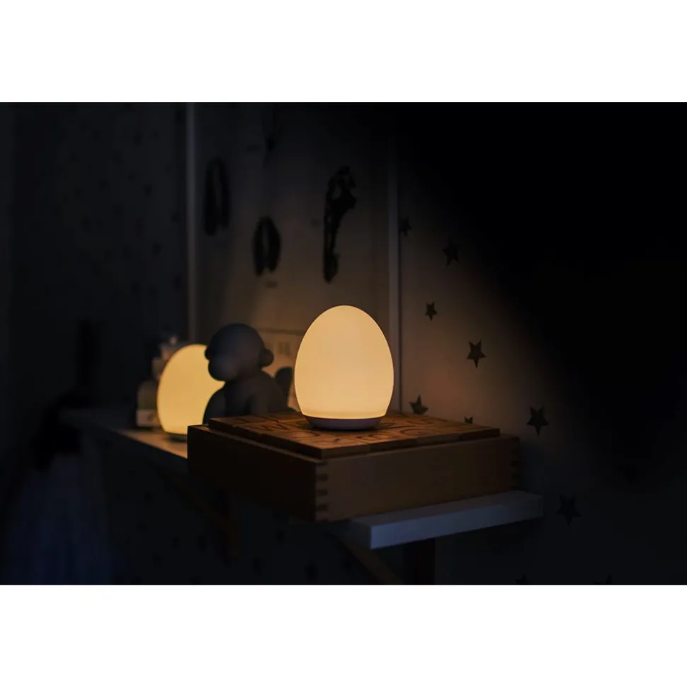Ladattava LED-pöytävalaisin Star Trading Oval Ø92x110 mm valkoinen