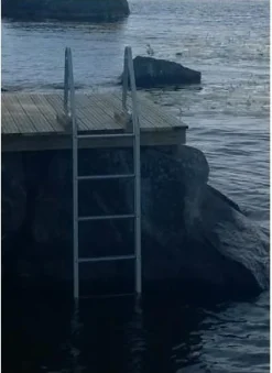 Laituritikkaat 7 askelmaa 195 cm anodisoitu alumiini