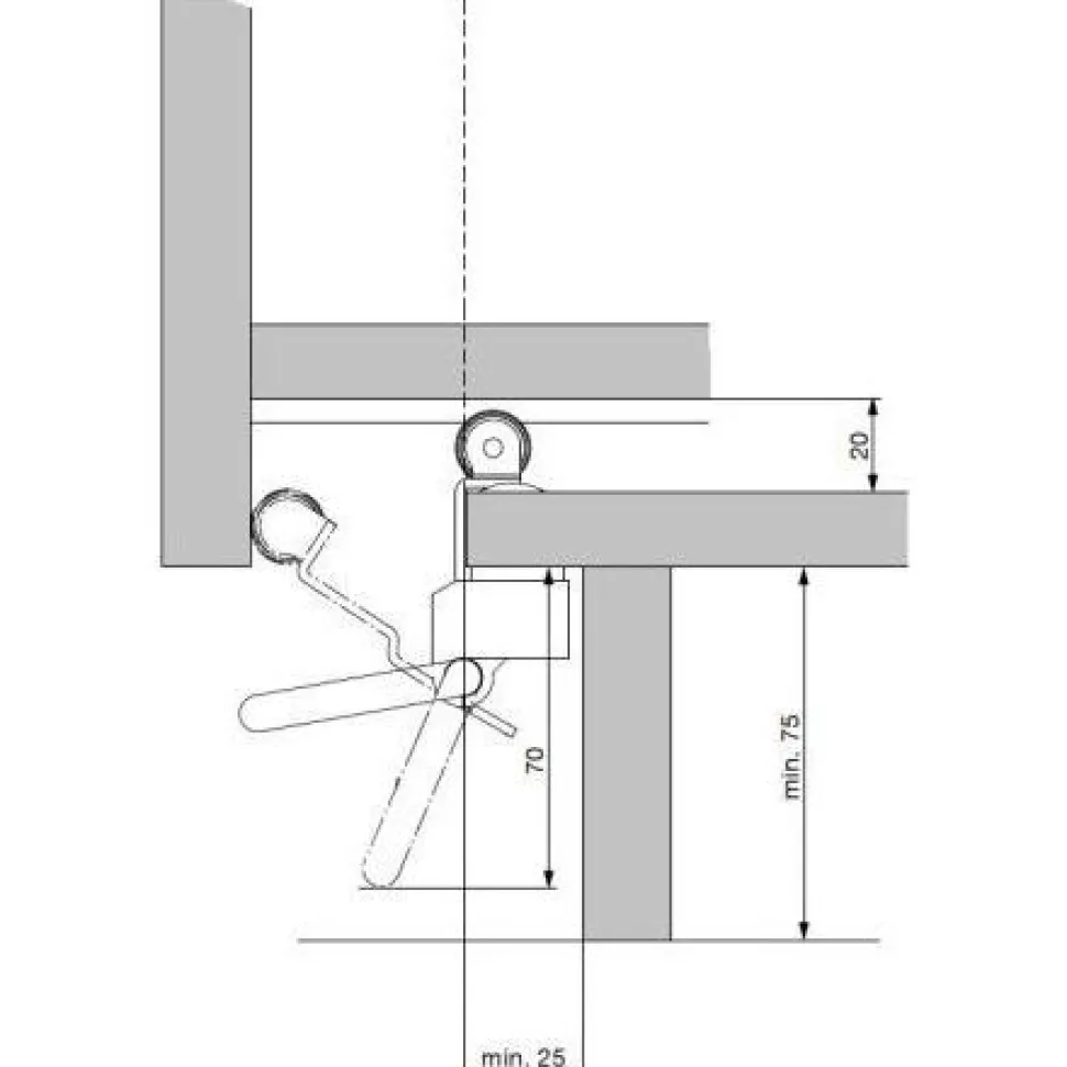 Lajitteluvaunun avauspoljin Savo OEKO, mattakromi