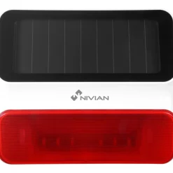 Langaton ulkosireeni Celotron Nivian Smart kotiautomaatio- ja hälytysjärjestelmiin, aurinkokennolla toimiva