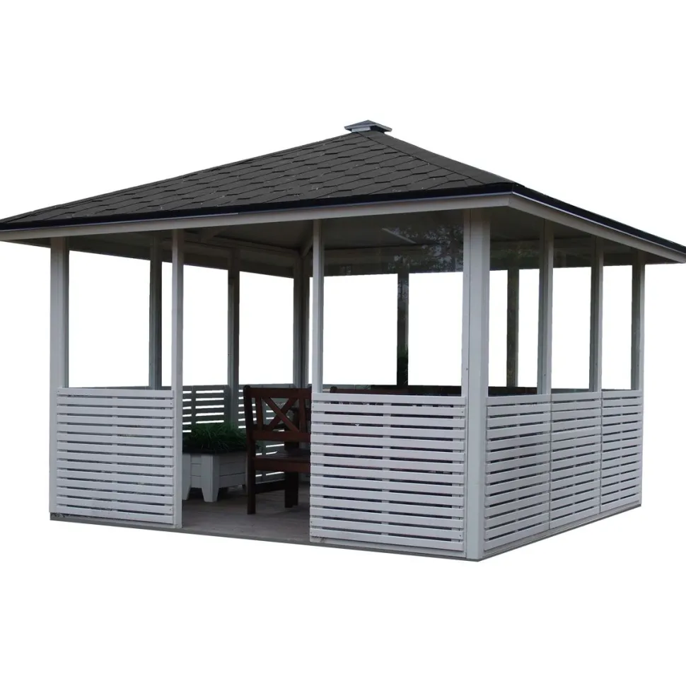 Lasipaviljonki 3x3m aumakatolla