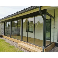 Lasiterassi Maakunnan Lasi 4x2,5 4000x2500 mm eri värejä