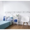 Lastenhuoneen boordi Kids Walls 45851, vinyylipinta, 0.18x5m, avaruus, harmaa