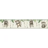 Lastenhuoneen boordi Kids Walls 45853, vinyylipinta, 0.18x5m, viidakko, ruskea