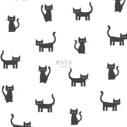 Lastenhuoneen tapetti Esta Little Bandits 138928, eläin, valkoinen/musta