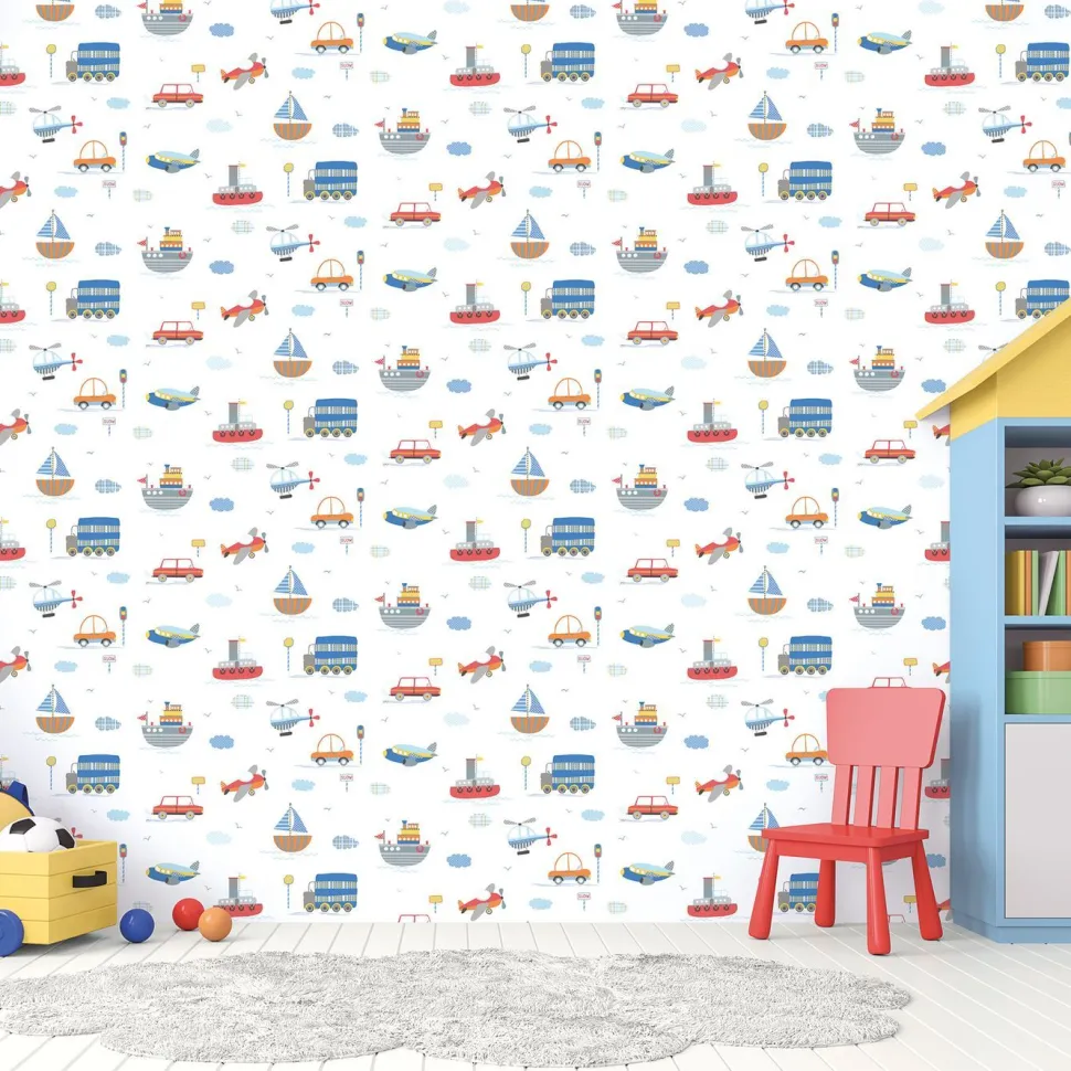 Lastenhuoneen tapetti Galerie Tiny Tots 2 G78415-17, auto