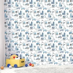 Lastenhuoneen tapetti Galerie Tiny Tots 2 G78360-62, auto