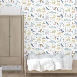 Lastenhuoneen tapetti Galerie Tiny Tots 2 G78363-64, dinosaurus