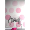 Lastenhuoneen tapetti PhotowallXL Elephant 158708 1860x2790 mm vaaleanpunainen