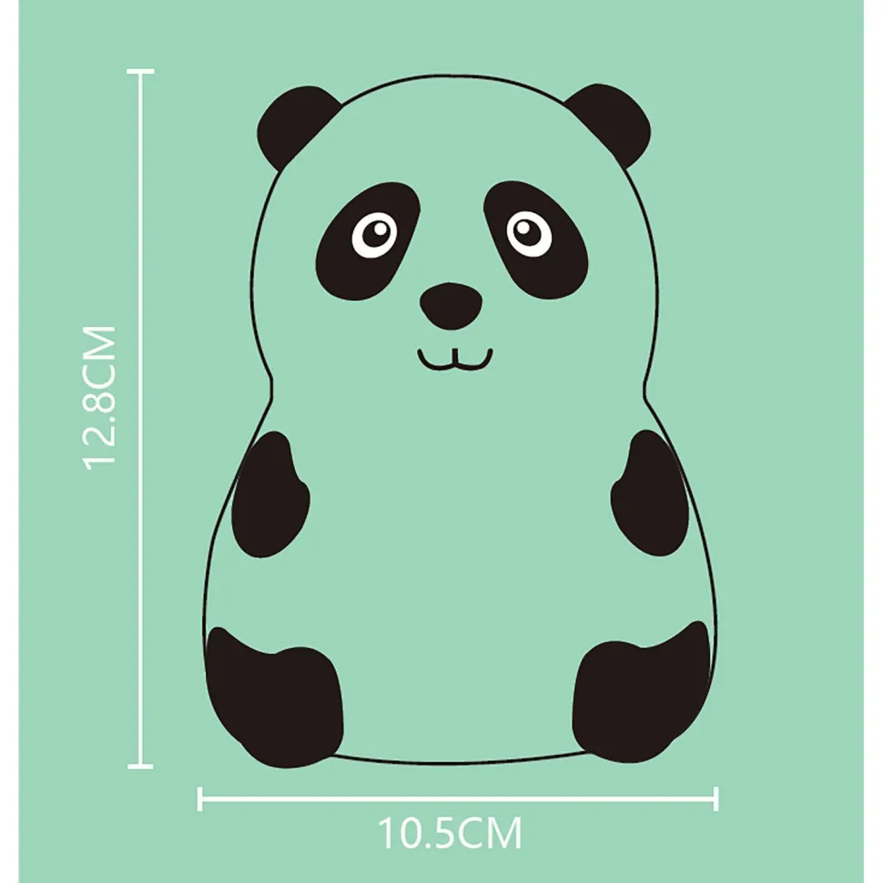 Lasten pöytävalaisin FocusLight Panda RGB ladattava valkoinen