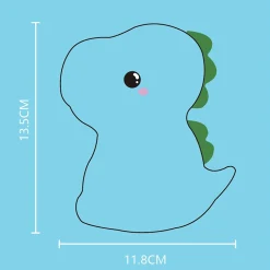 Lasten pöytävalaisin FocusLight Dino RGB ladattava valkoinen