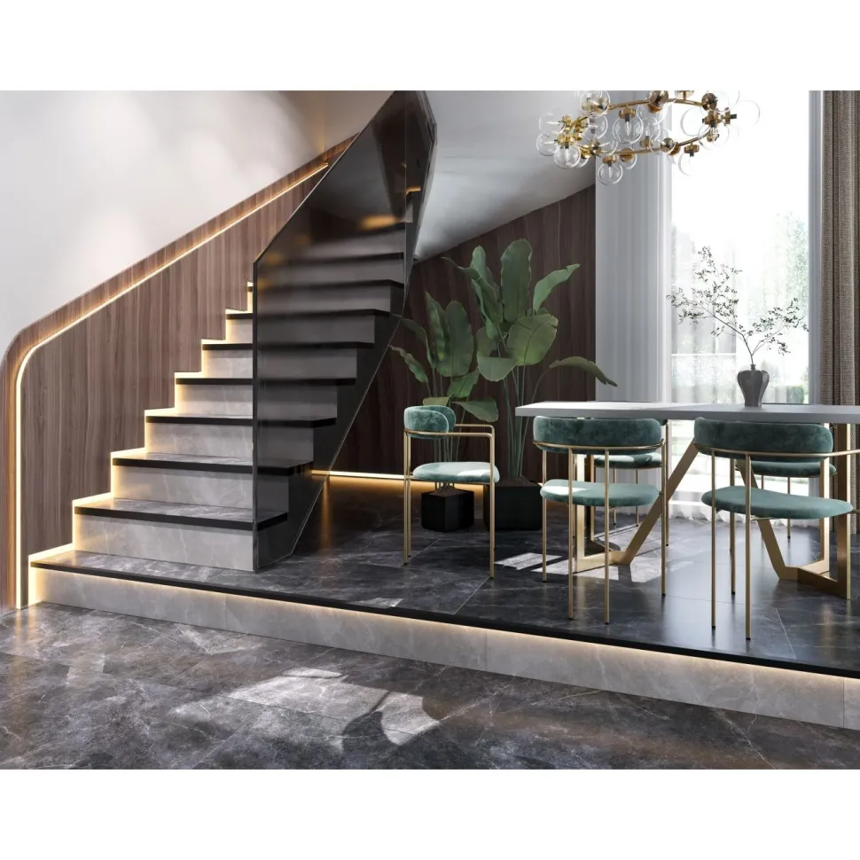 Lattialaatta GoldenTile Space Stone 59.5x59.5 cm musta
