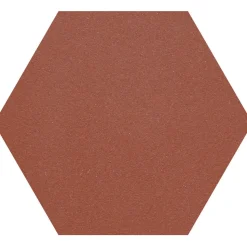 Lattialaatta Pukkila Natura 6-kulmainen Punainen himmeä sileä 115x100 mm