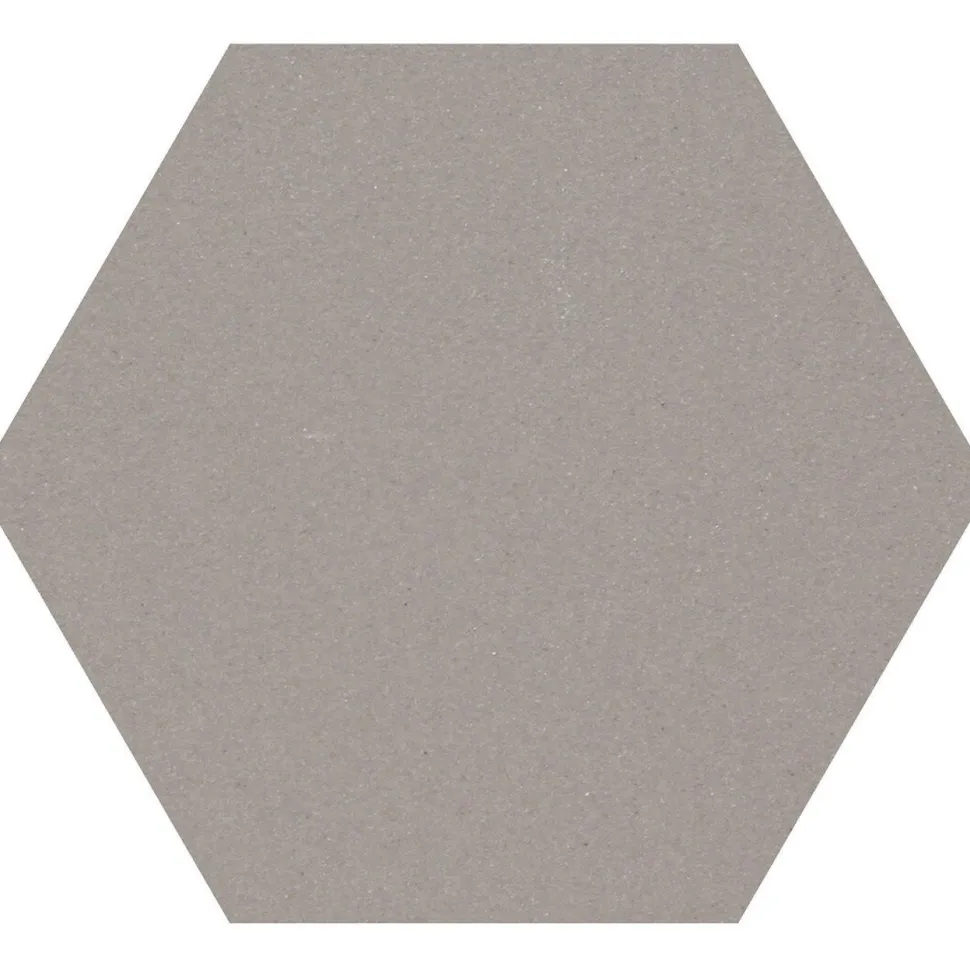 Lattialaatta Pukkila Natura 6-kulmainen Vaaleanharmaa himmeä sileä 115x100 mm