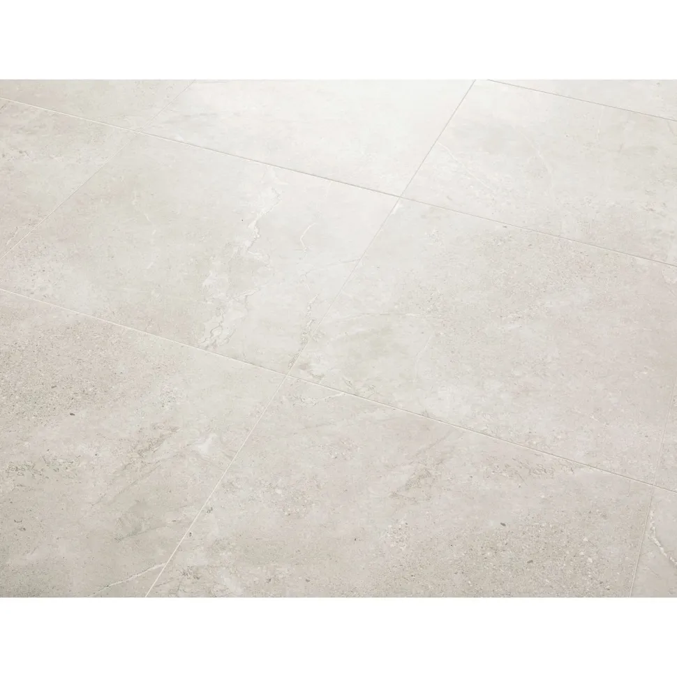 Lattialaatta Pukkila Stone Age White, 59.2x59.2cm, matta