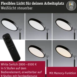 Lattiavalaisin Paulmann Caneta LED Tunable White 1750mm 1300lm 20W, musta