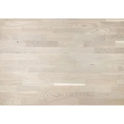 Lautaparketti Baltic Wood Country Tammi, 3-sauva, 13,3mm, valkoinen mattalakattu